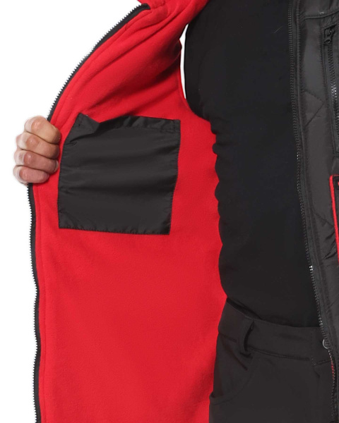 Жилет ЕВРОПА удлиненный (на подкладке флис) черный