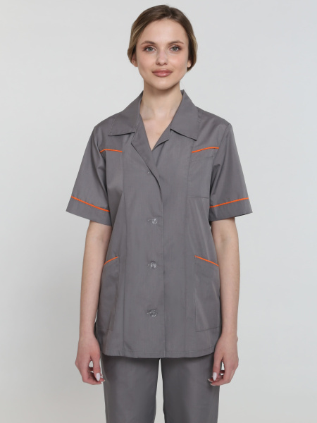 Костюм женский "Магнэль" (тк.Смесовая,120), т.серый/оранжевый