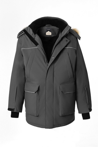 Куртка Домбай утепленная графит, тк.Рейнман Хеви