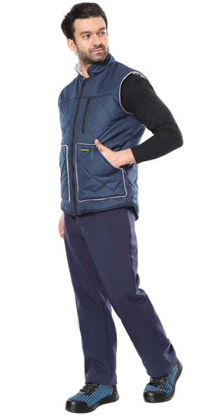 Жилет ЕВРОПА удлиненный (на подкладке флис) синий