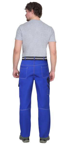 Брюки мужские летние "Престиж" васильковые с синим