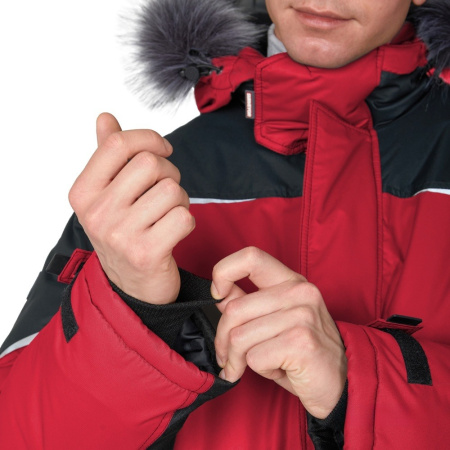 Куртка мужская утеплённая "Сюрвейер" красный/чёрный