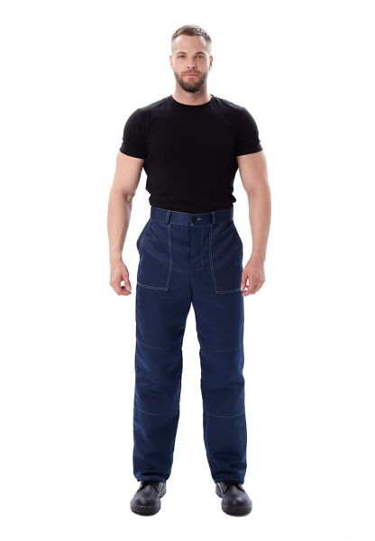 Костюм мужской "Дамаск" летний, куртка, брюки, т.синий с васильковым.