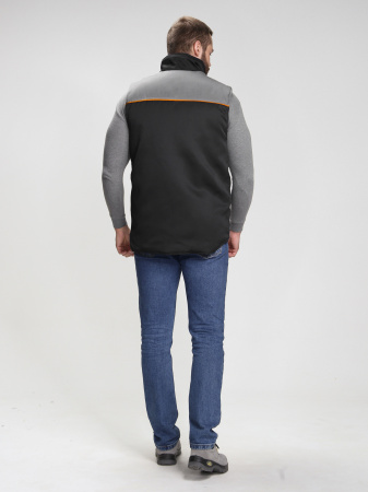 Жилет утепленный "Флофт" (тк.Смесовая,210), черный/серый