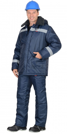 Костюм зимний "СИРИУС-Север-4" куртка, брюки, т.синий, тк. Оксфорд