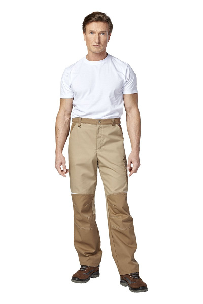 Костюм рабочий мужской летний "Финикс", куртка, брюки, цвет бежевый/темно-бежевый