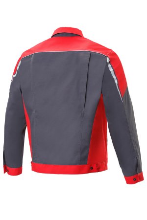 Костюм "STATUS" NEW (Статус), куртка, брюки, графит красный, красные наколенники