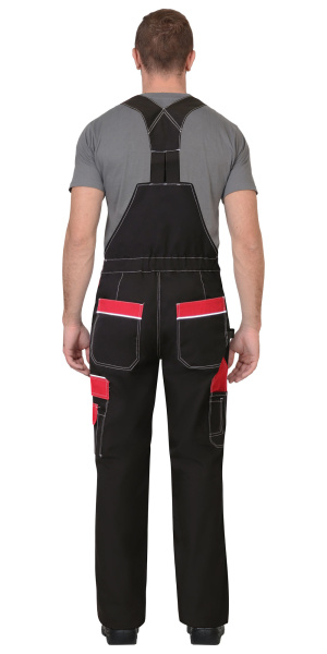 Костюм АГАТ куртка (чз), п/к черный с малиновым