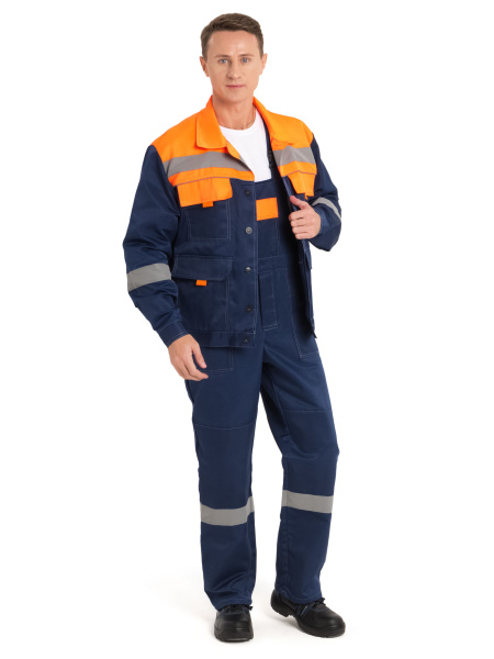 Костюм "Нова" куртка+п/к, цв. син/оранж.