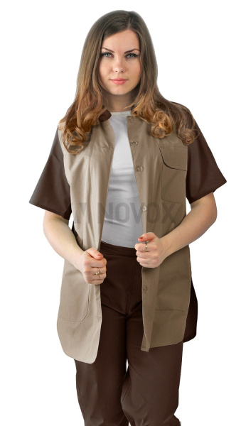 Костюм женский "Октава" шоколад / бежевый