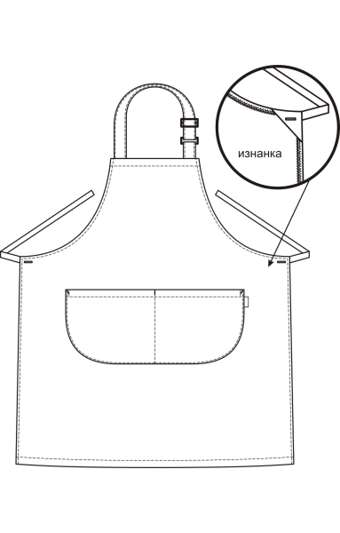 Фартук «BARISTA» с нагрудником, цвет burgundy (бордо)