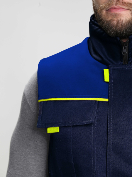 Жилет утепленный "Флофт" (тк.Смесовая,210), т.синий/васильковый