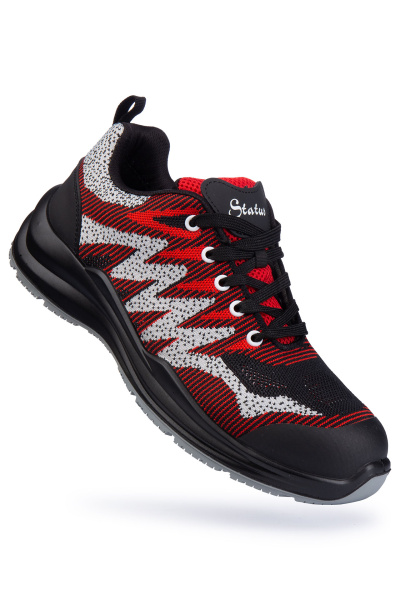 Полуботинки СТАТУС (STATUS) с КП и КС красные (RED), ПУ/Резина