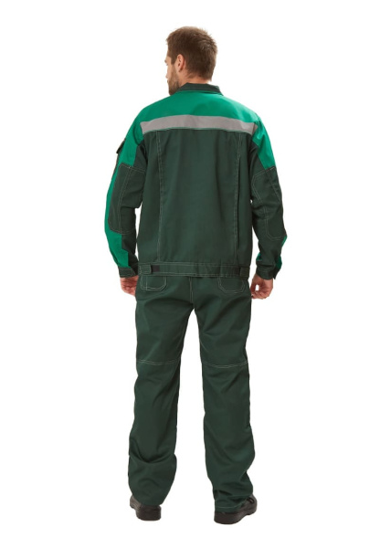 Костюм рабочий "Рольф", цвет т. зеленый/св. зеленый, куртка, п/к
