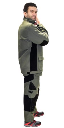 Костюм "Тритон" куртка, брюки хаки с черным, тк. Кошачий глаз