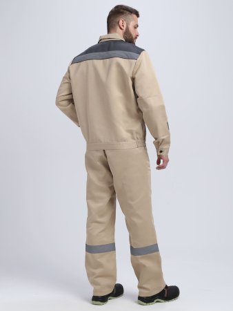 Костюм "Лигор-2" СОП (тк.Смесовая,210) п/к, бежевый/т.серый