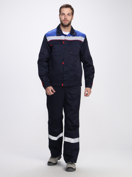Костюм Фаворит-2 СОП UZ (тк.Смесовая,210) п/к, т.синий/васильковый/красный