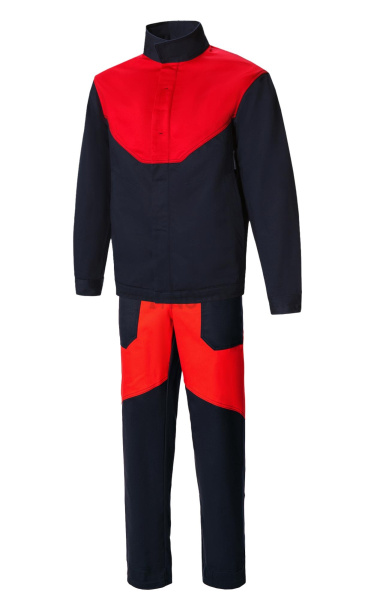 Костюм сварщика Прометей темно-синий-красный, куртка, брюки