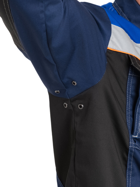 Костюм "Модуль", куртка+п/к, цв. синий/черн/василек