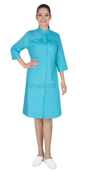 Халат "ВАСИЛИСА" женский светло-бирюзовый