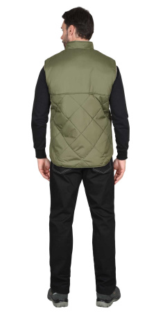 Жилет ЕВРОПА удлиненный (на подкладке флис) светлая олива