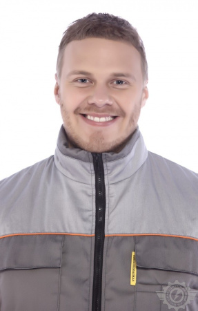 Жилет "Профессионал" зимний темно-серый со светло-серым