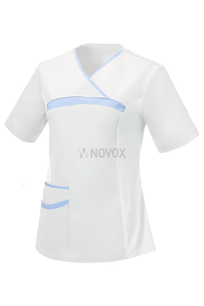 Блуза ЛИНДРЕД (Lindred) ОРИОН женская белая, рукав короткий