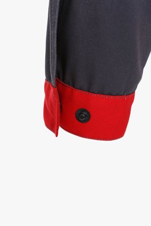 Костюм "STATUS" NEW (Статус), куртка, брюки, графит красный, красные наколенники