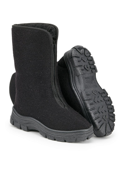 Сапоги женские зимние утепленные суконные цвет черный