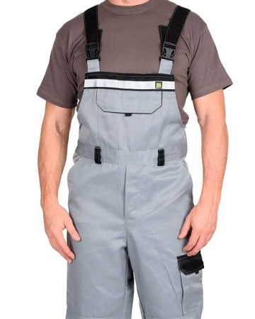 Костюм "ПРАКТИК" куртка, п/к св. серый с черным