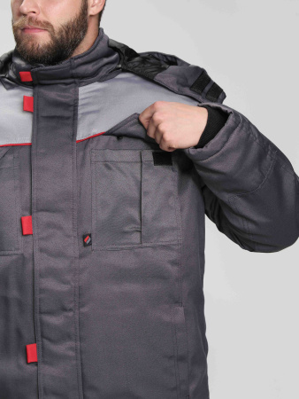 Костюм зимний "Флофт-1" (тк.Смесовая,210) брюки, т.серый/св.серый