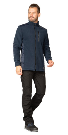 Куртка "Кеми" флисовая без капюшона тёмно-синяя