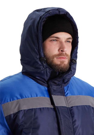 Костюм зимний "Скандин-СОП" куртка/полукомб. цвет: т.синий/василек