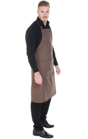 Фартук «BARISTA» с нагрудником, цвет chocolate (темно-коричневый)