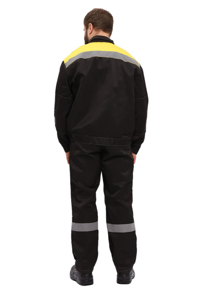 Костюм Легион куртка, п/к, цвет: черный/желтый