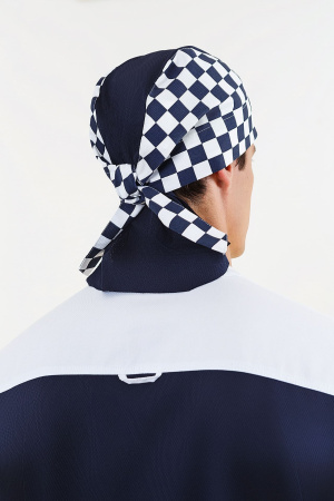 Бандана РИСТРЕТТО ШЕФ темно-синяя/клетка крупная