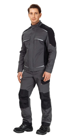 Куртка мужская "Сюрвейер" тёмно-серый/чёрный