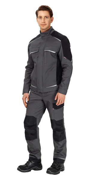 Куртка мужская "Сюрвейер" тёмно-серый/чёрный