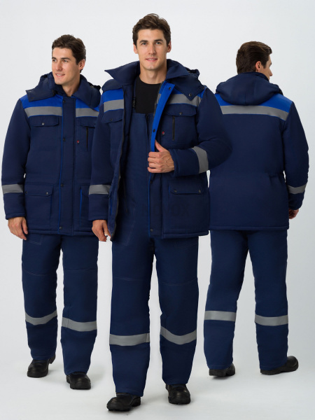 Костюм зимний "Нейч-2" СОП (тк.Смесовая,210) п/к, т.синий/васильковый