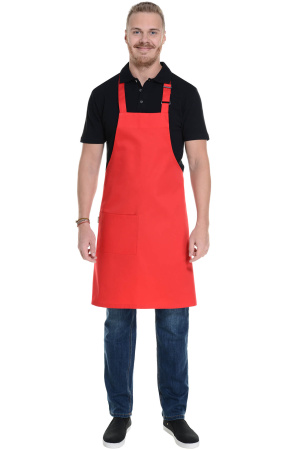 Фартук HORECA (ХОРЕКА) с нагрудником red (красный)