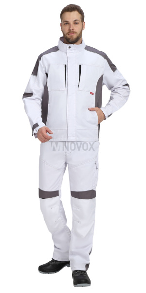 Куртка ЦИТРИН белый со средне-серым (ЧЗ)