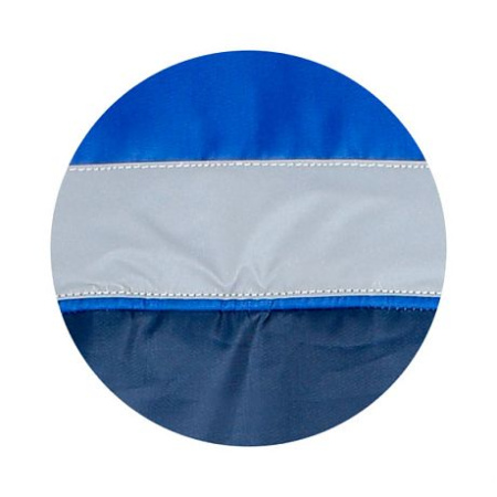 Жилет ЭКСПРЕСС с воротником стойка, синий с васильковым и СОП 50