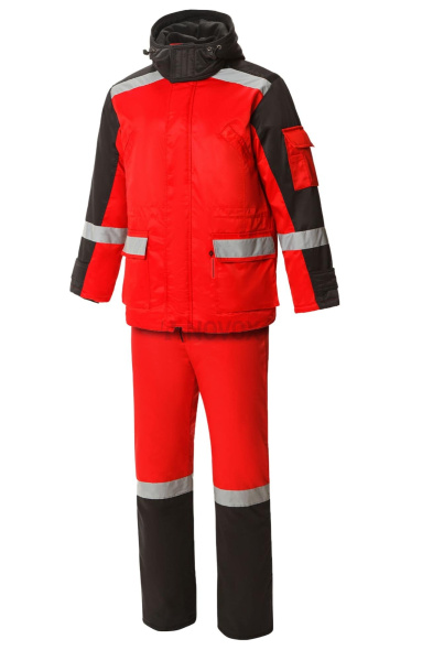 Костюм "Хельсинки" зимний красно-черный с СВП (СОП)