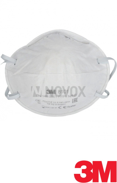 Полумаска фильтрующая (респиратор) противоаэрозольная 3M 8101 FFP1 NR D