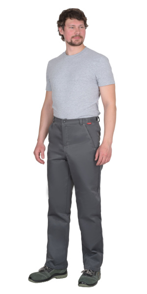 Костюм "ФАВОРИТ" куртка, брюки темно-серый со св.серым, 80% ПЭ, 20% ХБ