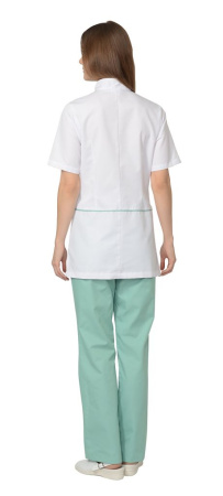 Костюм "ЛАУРА" женский белый с мятным