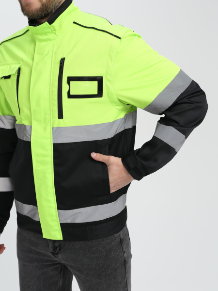 Куртка-трансформер сигнальная Profline Specialist МВО (тк.Смесовая,240), желтый/черный