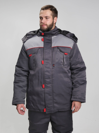 Костюм зимний "Флофт-1" (тк.Смесовая,210) брюки, т.серый/св.серый