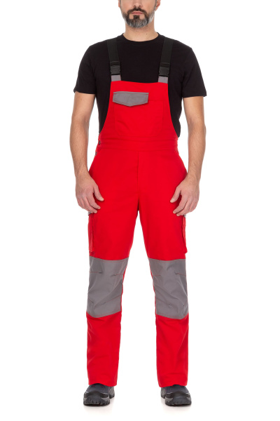 Костюм "STATUS" NEW 2 (Статус), куртка, п/к, красный с т.серым