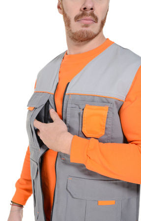 Жилет "Профессионал" темно-серый светло-серый